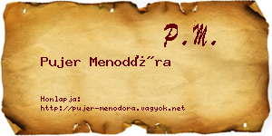 Pujer Menodóra névjegykártya